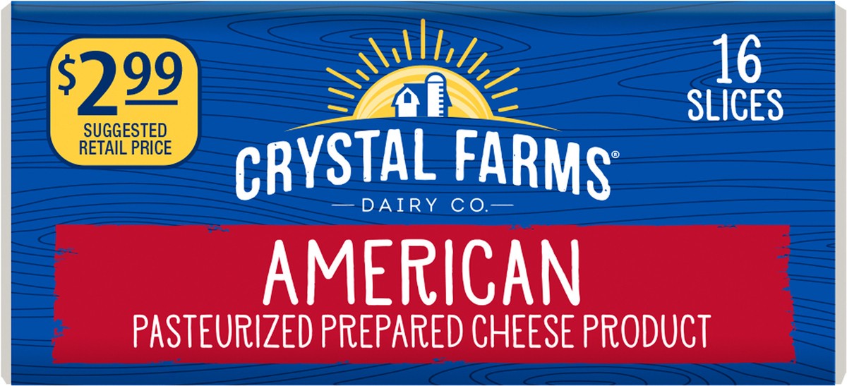 slide 5 of 8, Crystal Farms American Singles, 12 oz