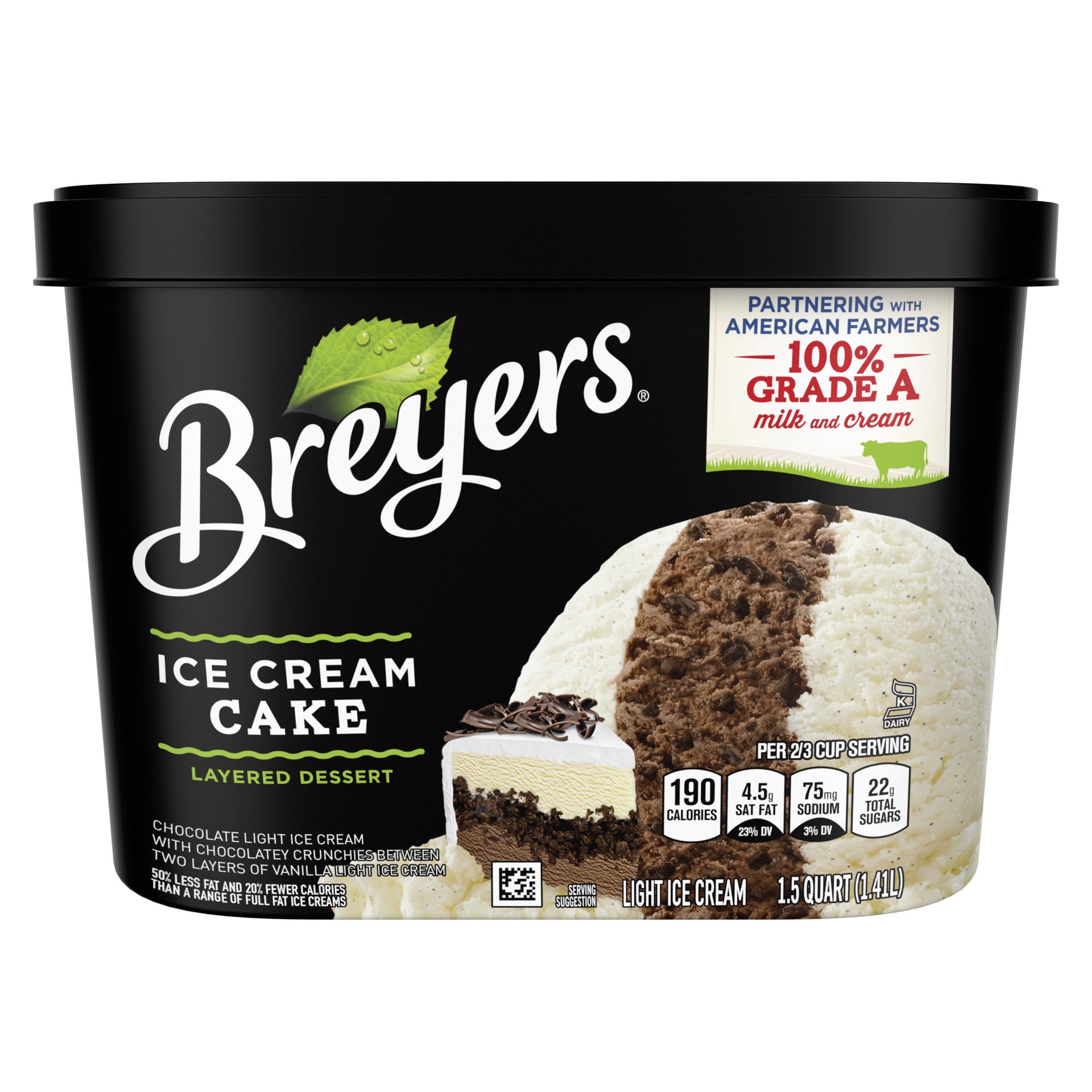 slide 1 of 9, Breyers Original Ice Cream Ice Cream Cake, 48 oz, 48 oz