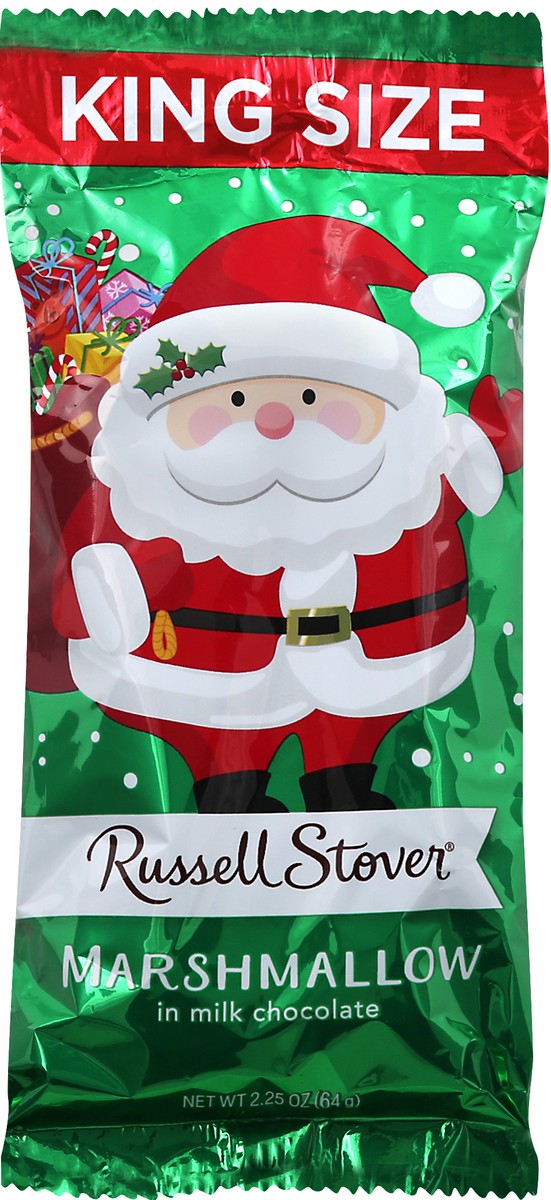 slide 7 of 8, Russell Stover Christmas Marshmallow Santa King Size, 2.25 oz