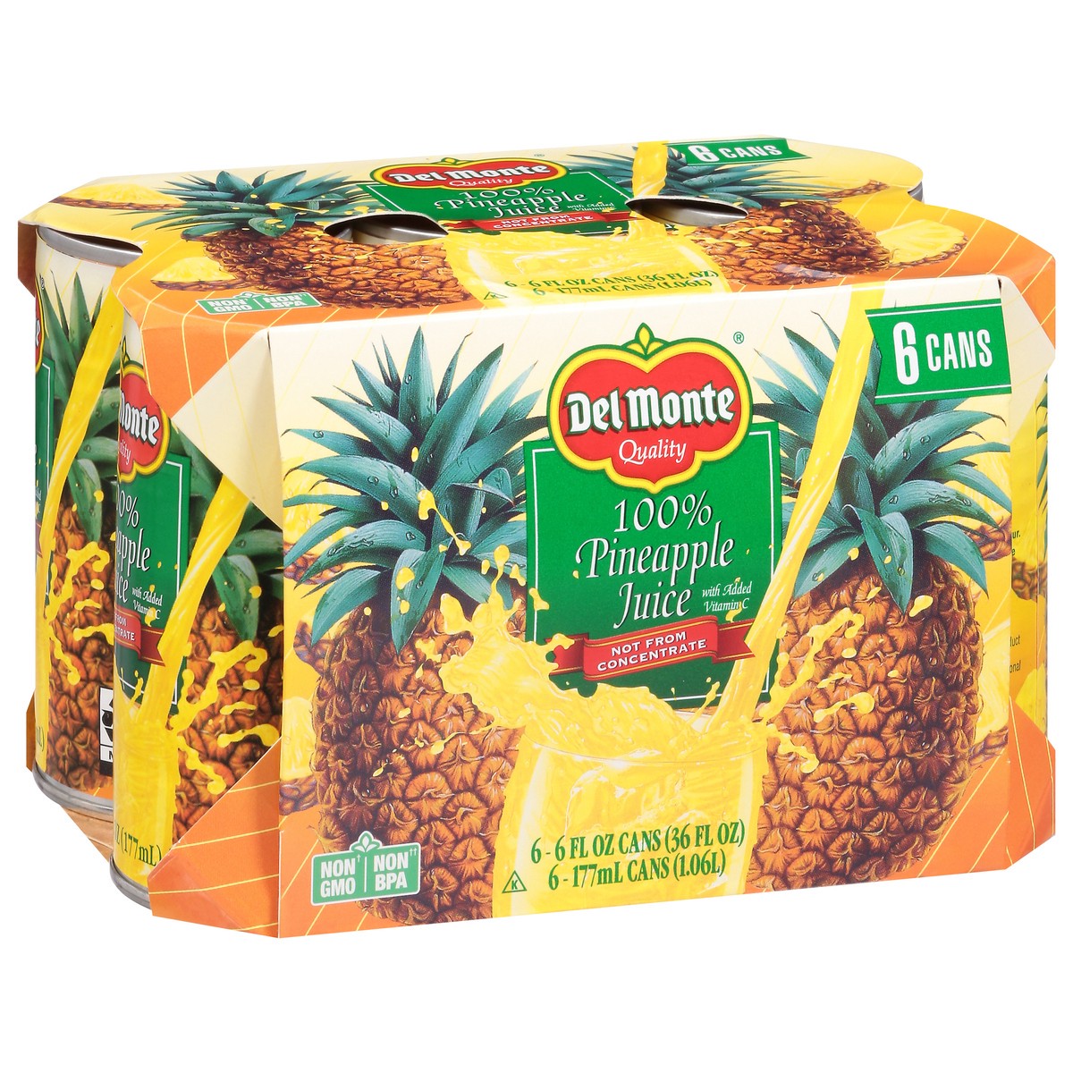 slide 13 of 14, Del Monte 100% Pineapple Juice - 6 ct, 6 ct