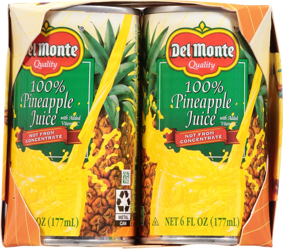 slide 8 of 14, Del Monte 100% Pineapple Juice - 6 ct, 6 ct