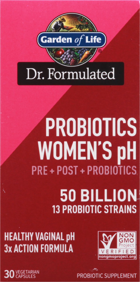 slide 7 of 14, Garden of Life Vegetarian Capsule 50 Billion Probiotics Women's pH 30 ea, 30 ct