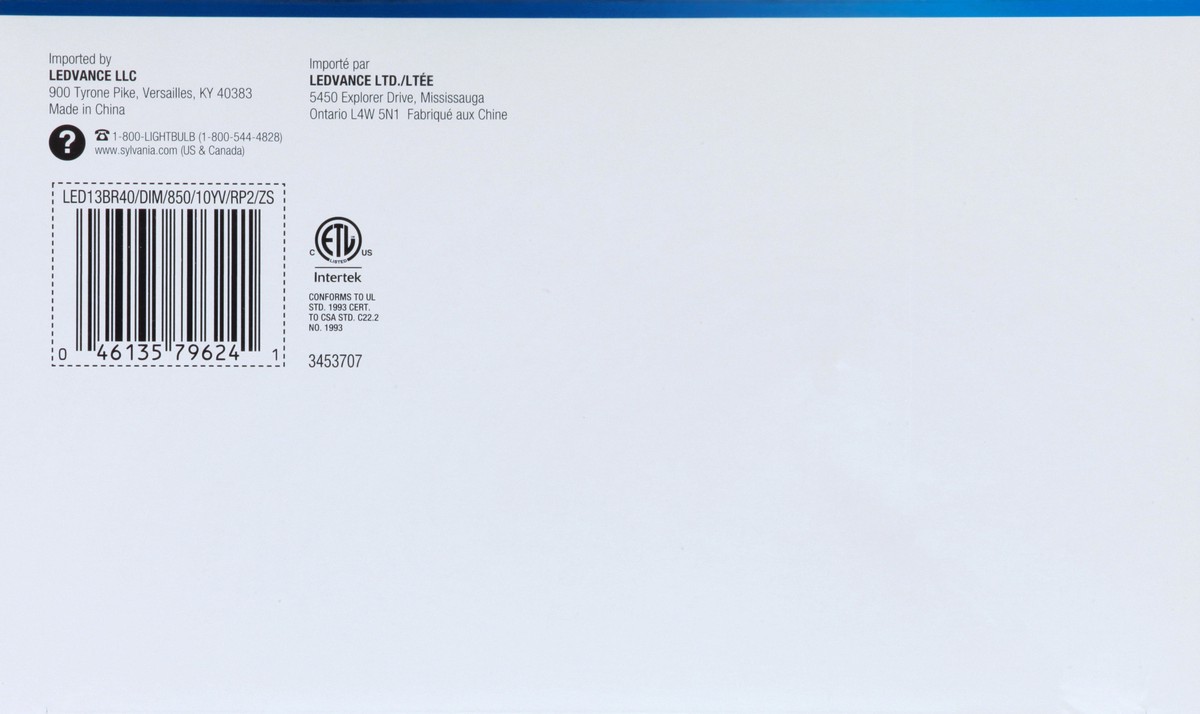 slide 2 of 9, Sylvania LED Flood Daylight 13 Watts Light Bulbs 2 ea, 2 ct