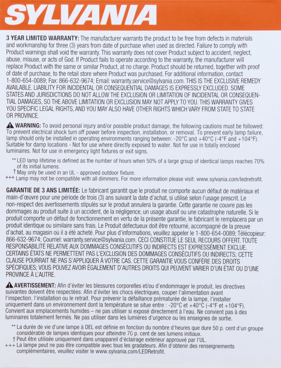 slide 5 of 9, Sylvania LED Flood Daylight 13 Watts Light Bulbs 2 ea, 2 ct