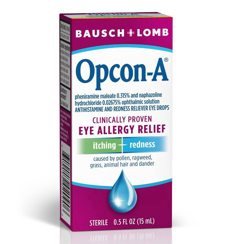 slide 6 of 6, Bausch + Lomb Opcon A Bausch & Lomb Allergy Relief Eye Drops - 0.5oz, 0.5 oz