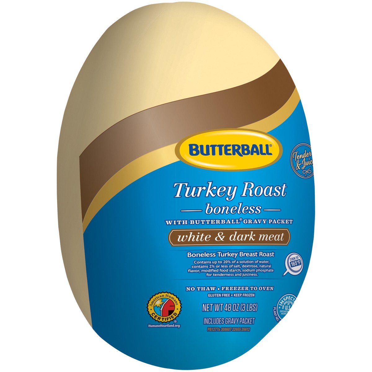 slide 3 of 13, Butterball White & Dark Meat Frozen Boneless Turkey Roast, 48 oz