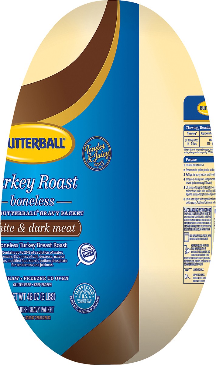 slide 8 of 13, Butterball White & Dark Meat Frozen Boneless Turkey Roast, 48 oz