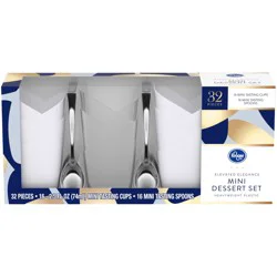 Kroger Elevated Elegance Heavyweight Plastic Mini Dessert Set