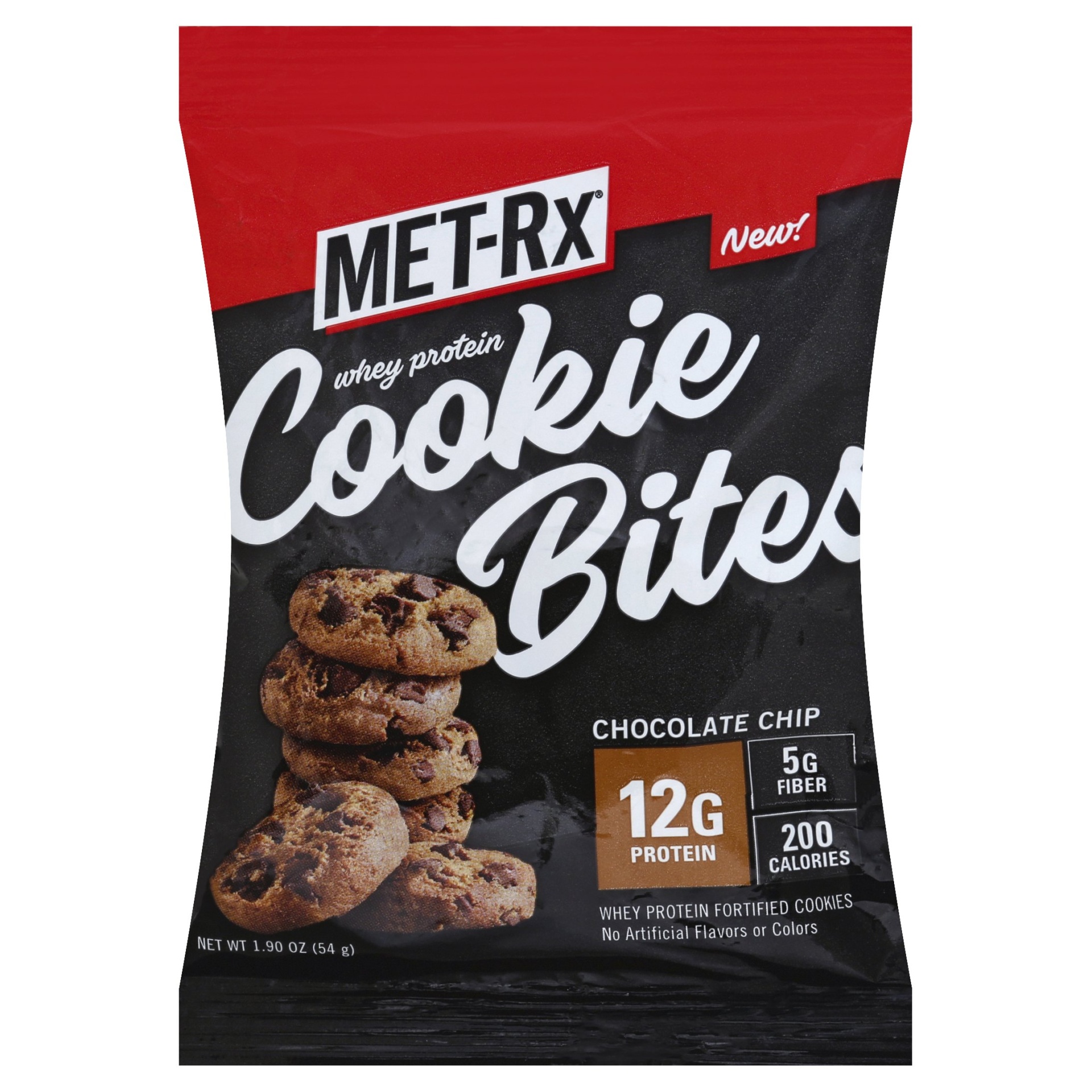 slide 1 of 5, MET-Rx Nutrition Whey Protein Cookie Bites Chocolate Chip, 1.9 oz