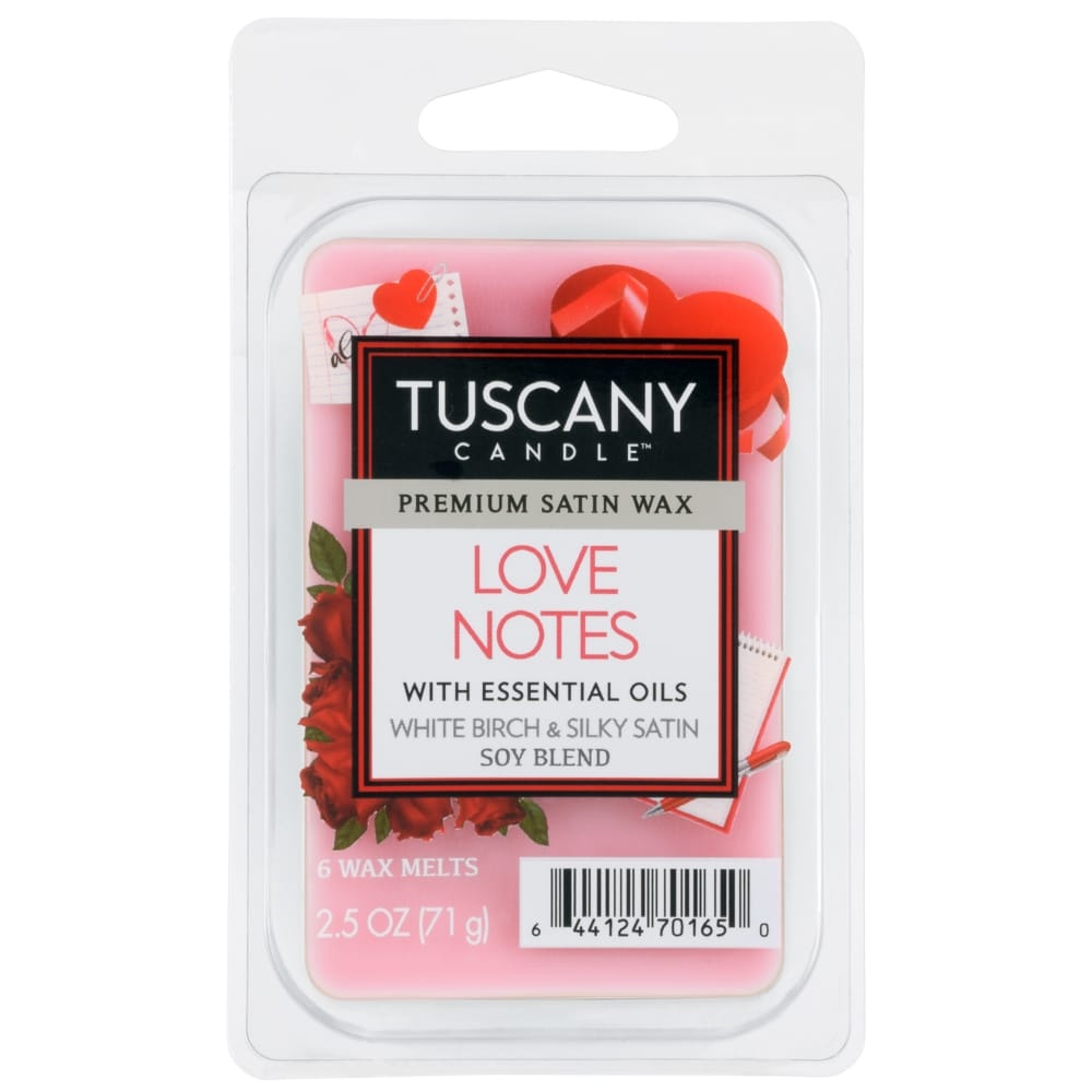 slide 1 of 1, Tuscany Candle Love Notes Scent Valentine Wax Melts, 6 ct