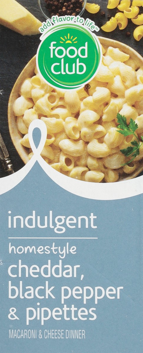 slide 2 of 2, Food Club Homestyle Cheddar, Black Pepper & Pipettes Macaroni & Cheese Dinner 12 oz, 12 oz