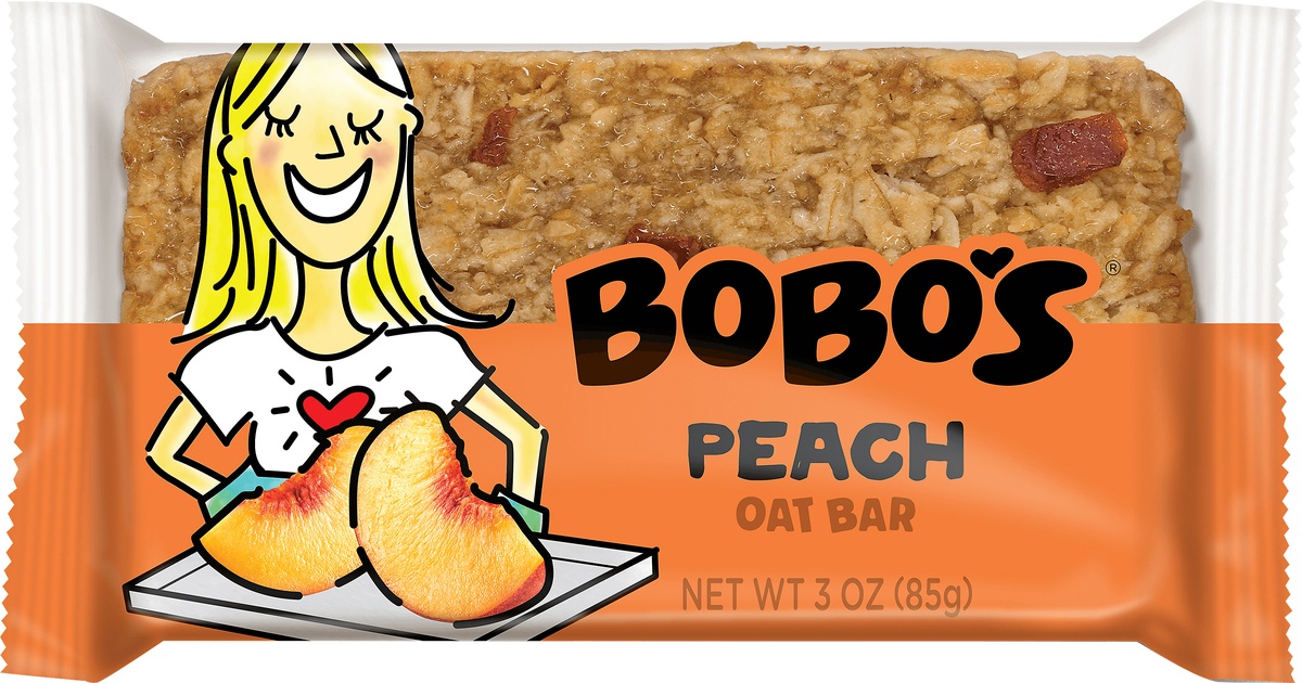 slide 4 of 4, Bobo's Peach Oat Bar, 3 oz