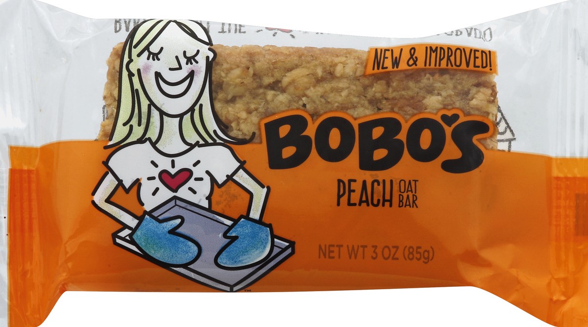 slide 4 of 5, Bobo's Oat Bar Peach-Gf, 1 ct