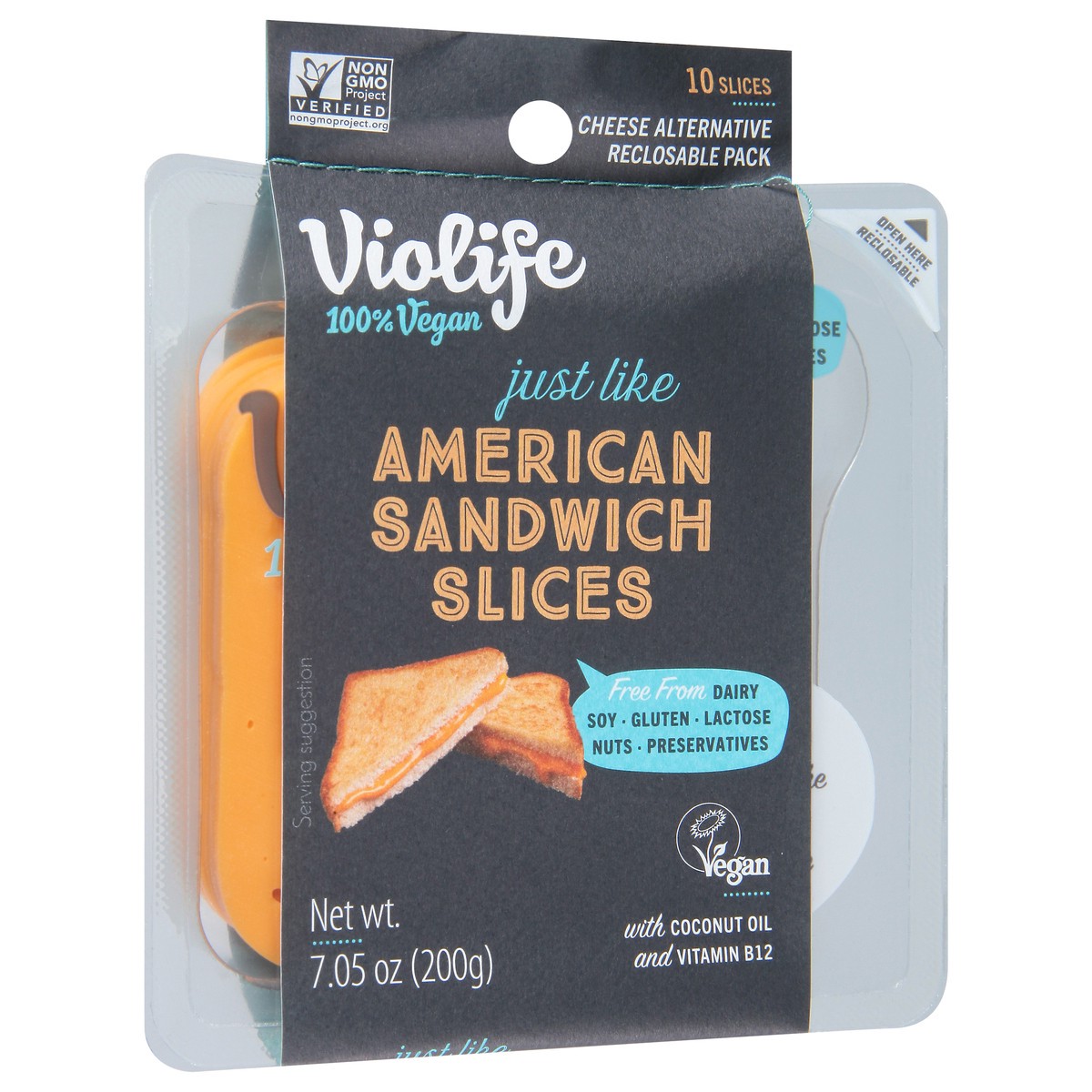 slide 9 of 9, Violife Just like American Cheese Slices, Dairy-Free Vegan, Plastic Pack - 7.05 oz, 7.05 oz