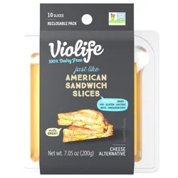 Violife Just like American Cheese Slices, Dairy-Free Vegan 7.05 oz Pack