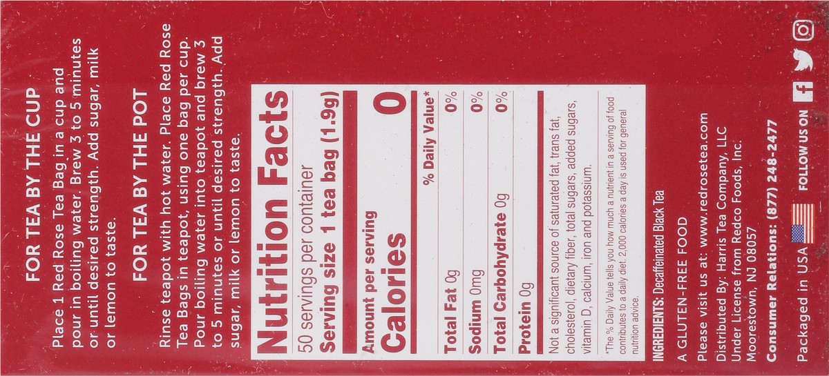 slide 3 of 13, Red Rose Tea Tea Bags English Breakfast Black Tea 50 ea, 50 ct