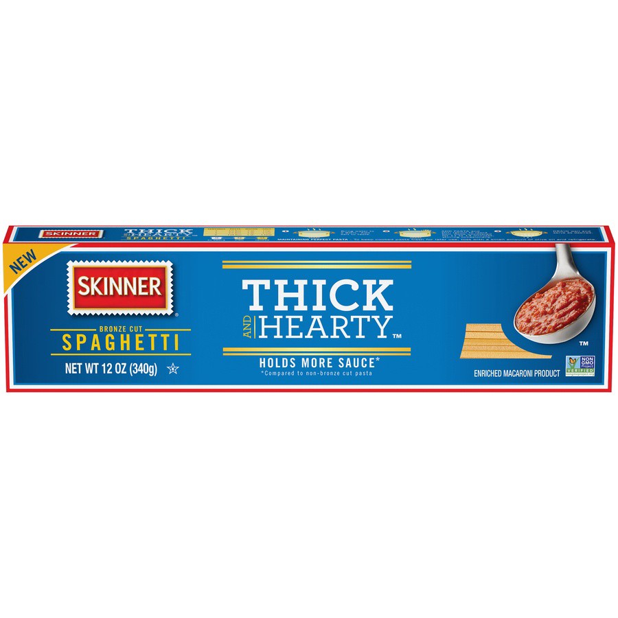 slide 1 of 8, Skinner Thick & Hearty Spaghetti, 12 oz