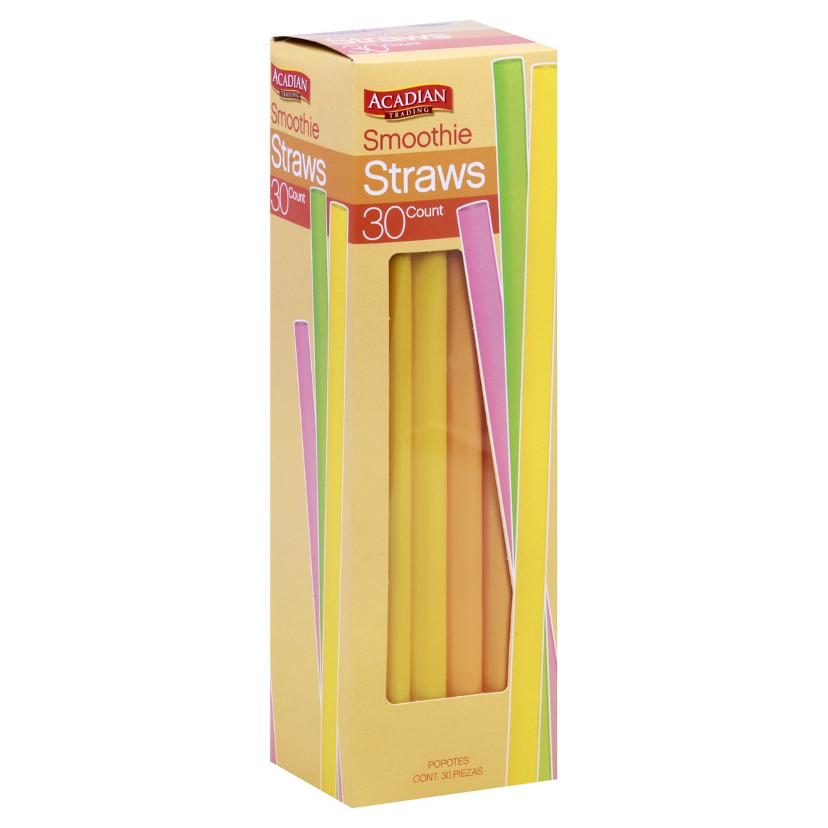 slide 2 of 8, Acadian Trading Smoothie Straws, 30 ct
