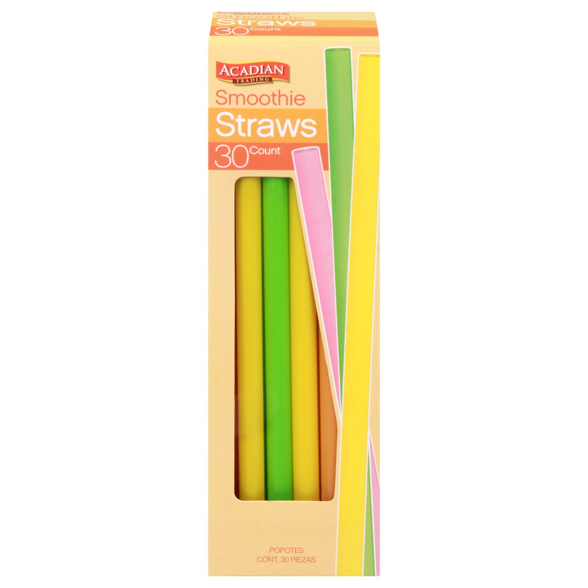 slide 1 of 8, Acadian Trading Smoothie Straws 30 ea, 30 ct