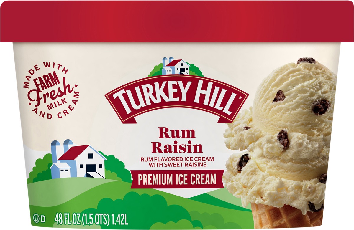 slide 2 of 2, Turkey Hill Rum Raisin, 48 fl oz