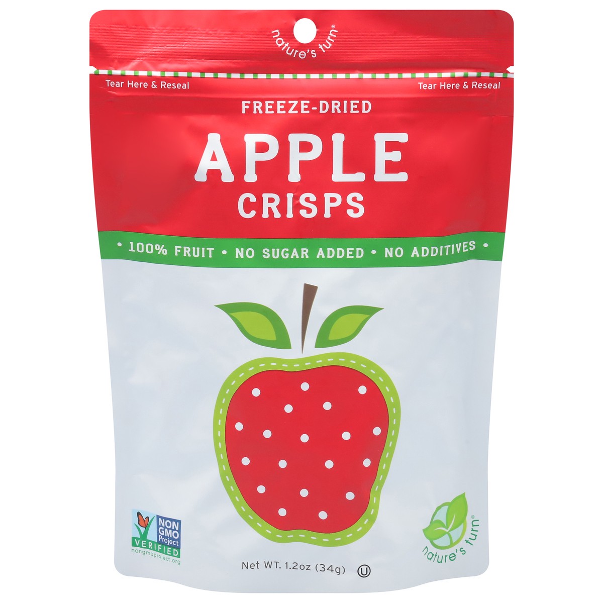 slide 2 of 4, Nature's Turn Freeze-Dried Apple Crisps 1.2 oz, 1.2 oz