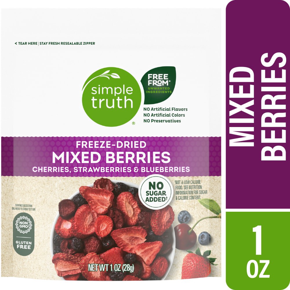 slide 4 of 4, Simple Truth Freeze-Dried Mixed Berry, 1 oz