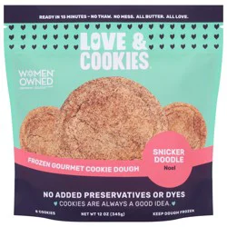 Love & Cookies Frozen Gourmet Snickerdoodle Noel Cookie Dough - 8 Each
