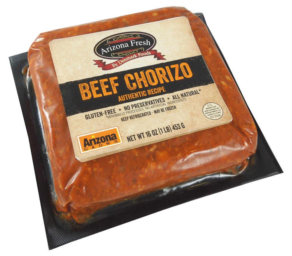 slide 1 of 1, Denmark Foods All Natural Beef Chorizo, 1 lb