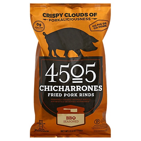 slide 1 of 1, 4505 Chicharrones Fried Pork Rinds Smokehouse Bbq, 2.5 oz