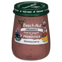 Beech-Nut Organics Stage 2 (6+ Months) Banana Berry Fruit & Yogurt with Prebiotics 4 oz