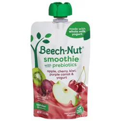 Beech-Nut Toddler (12+ Months) Apple, Cherry, Kiwi, Purple Carrot & Yogurt Smoothie with Prebiotics 3.5 oz