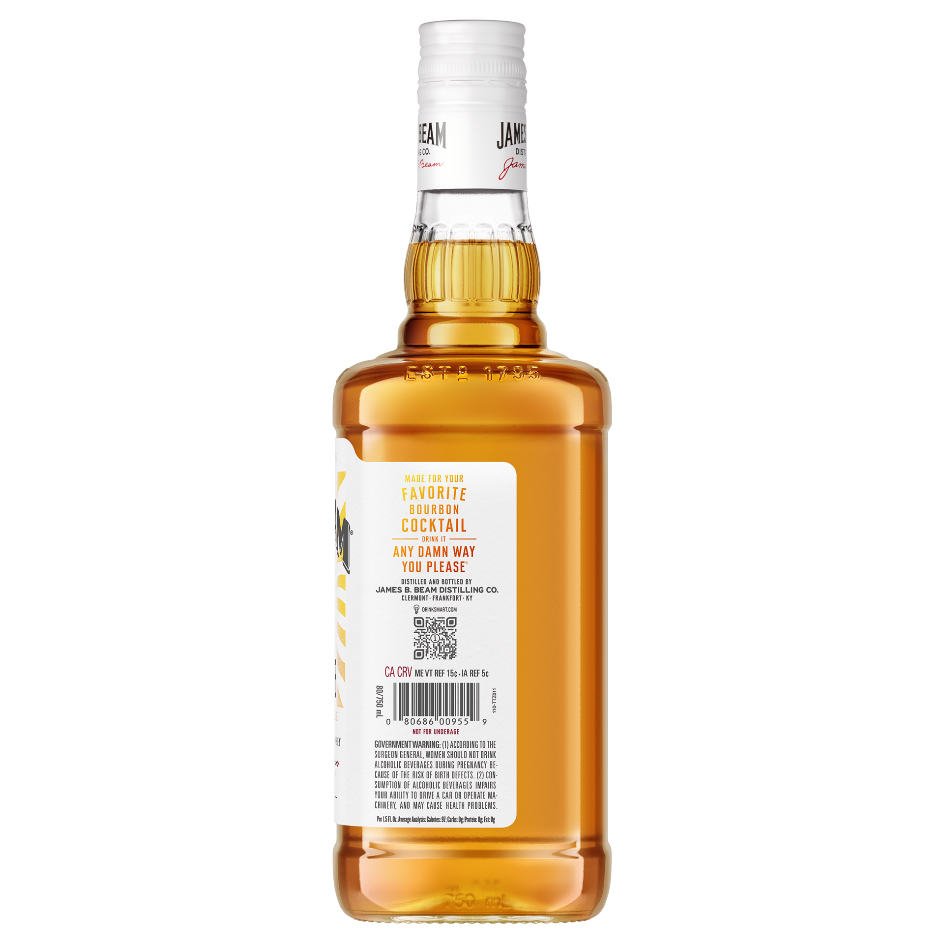 slide 3 of 4, Jim Beam Sunshine Blend Bourbon Whiskey, 750 ml