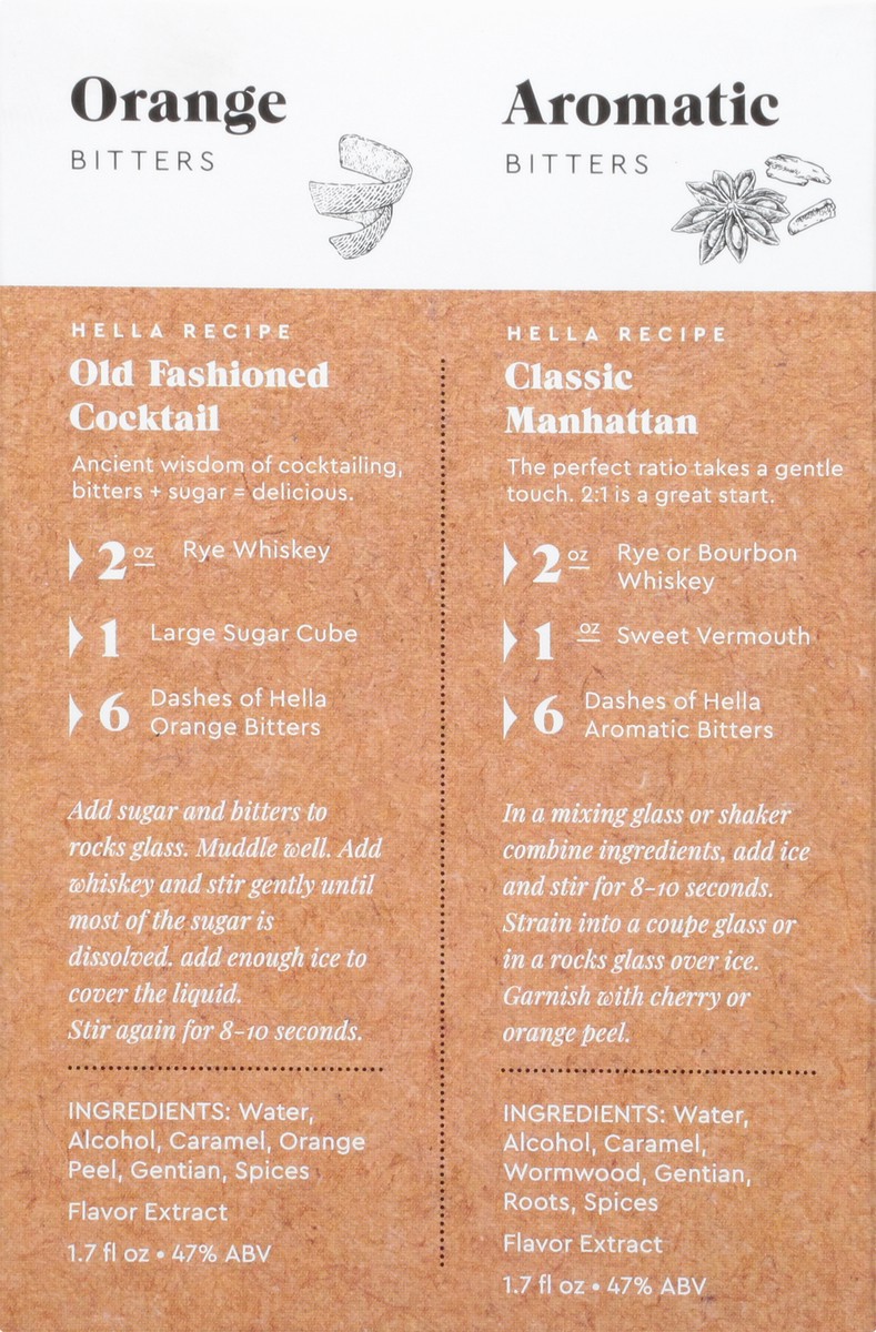 slide 3 of 9, Hella Cocktail Co. Aromatic/Orange Bitters - 2 ct, 1.7 oz
