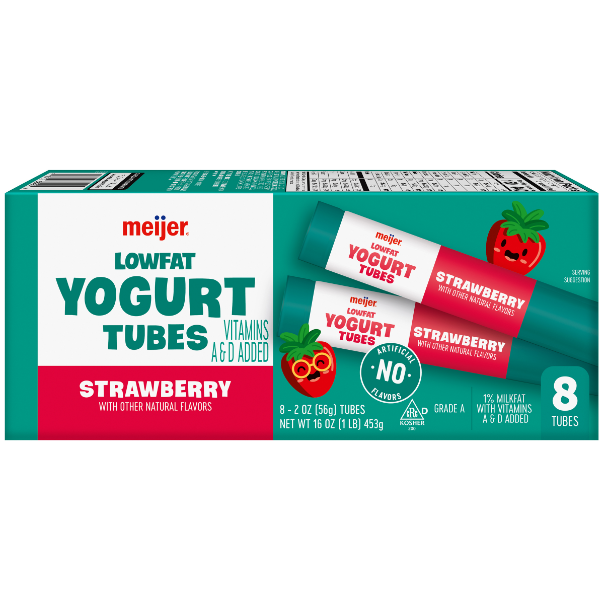 slide 18 of 21, Meijer Low Fat Yogurt Tubes, Strawberry, 8 ct, 8 ct