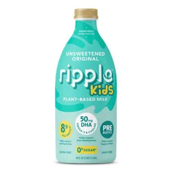 Ripple Kids Dairy-Free Plant-Based Unsweetened Original Milk 48 fl oz