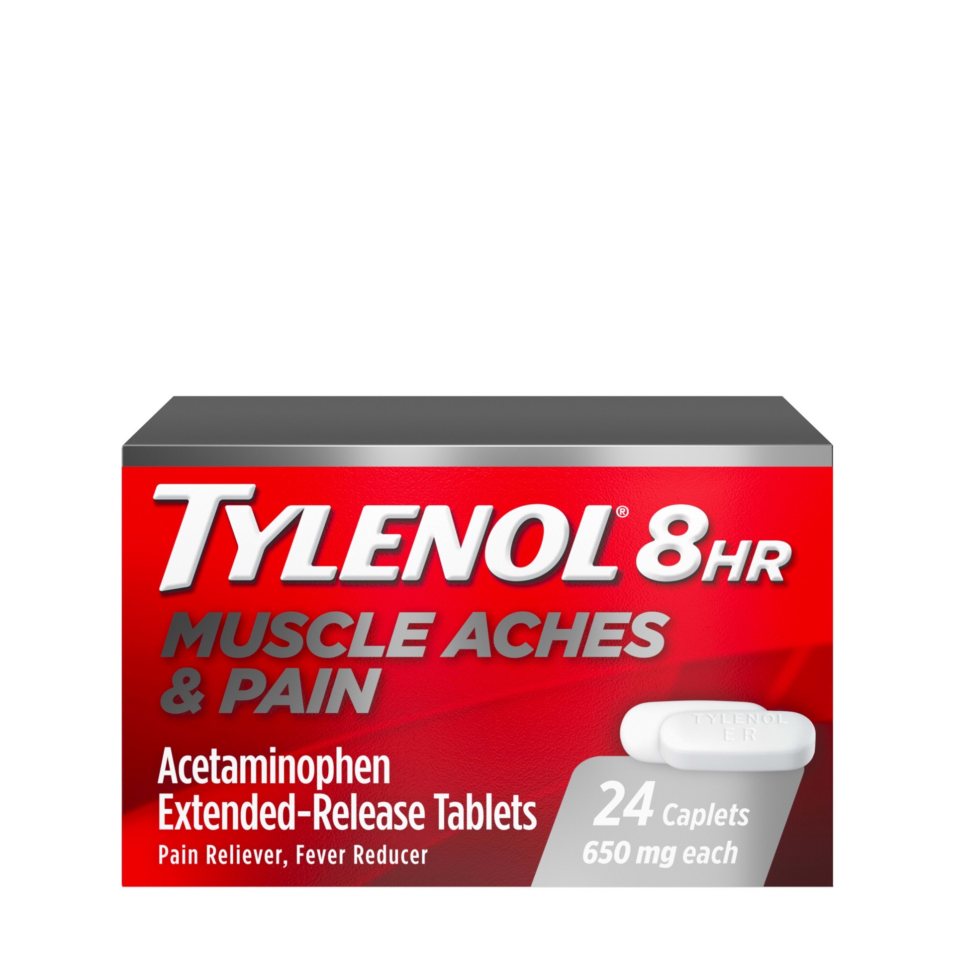 slide 1 of 9, Tylenol Muscle Aches & Pain Tablets, 24 ct