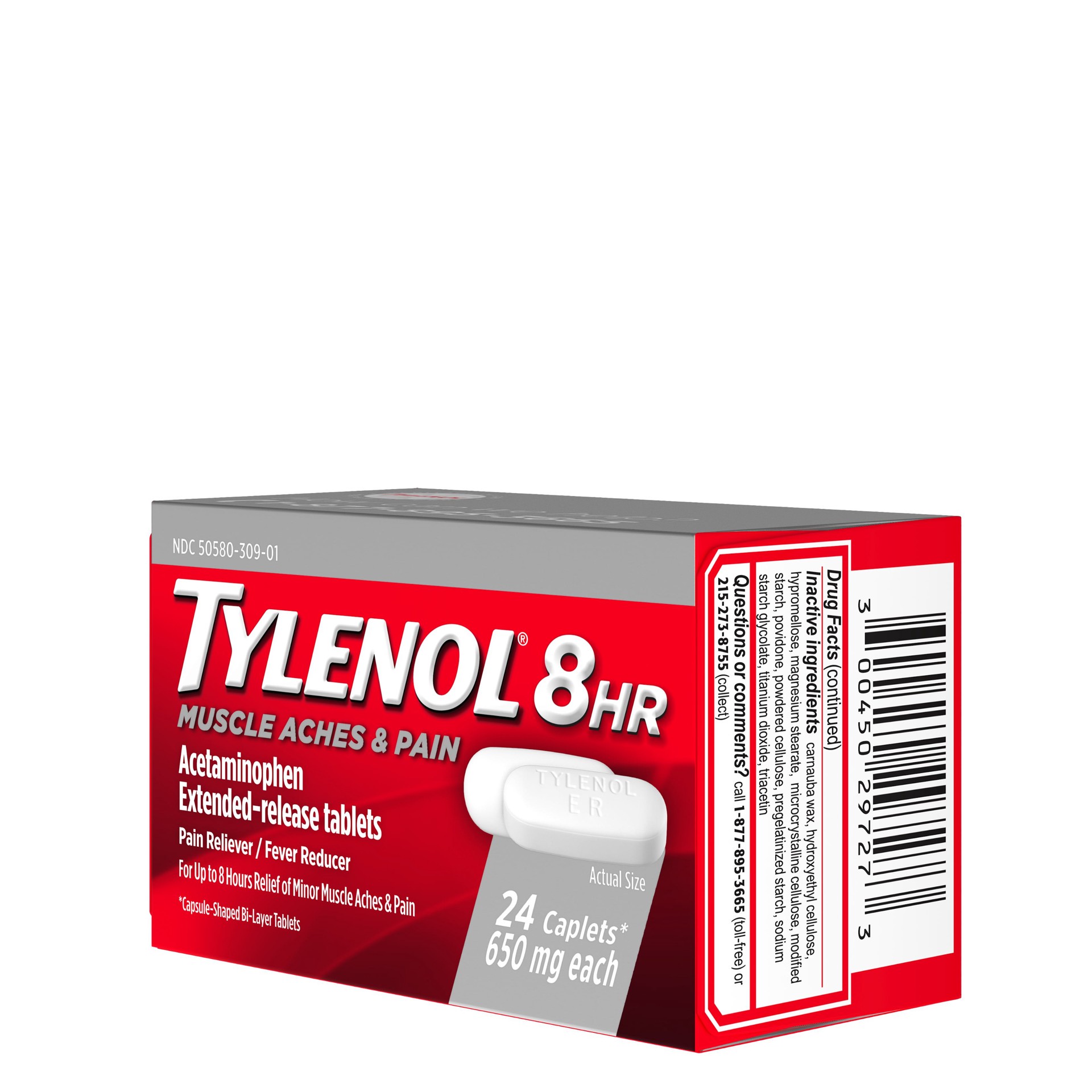 slide 9 of 9, Tylenol Muscle Aches & Pain Tablets, 24 ct