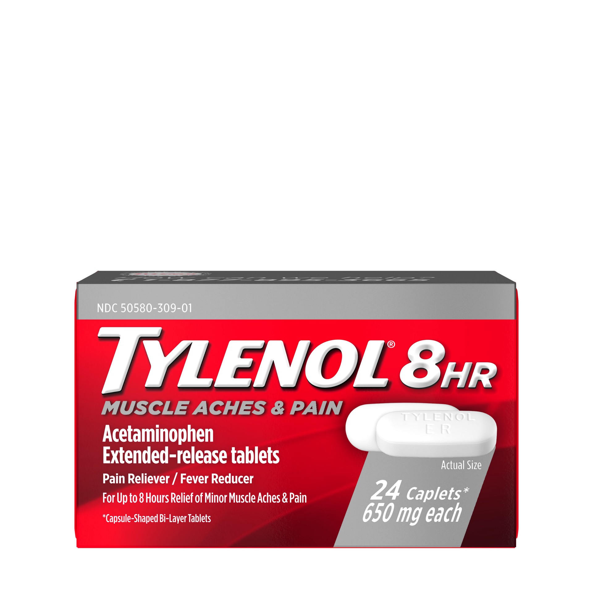 slide 3 of 9, Tylenol Muscle Aches & Pain Tablets, 24 ct