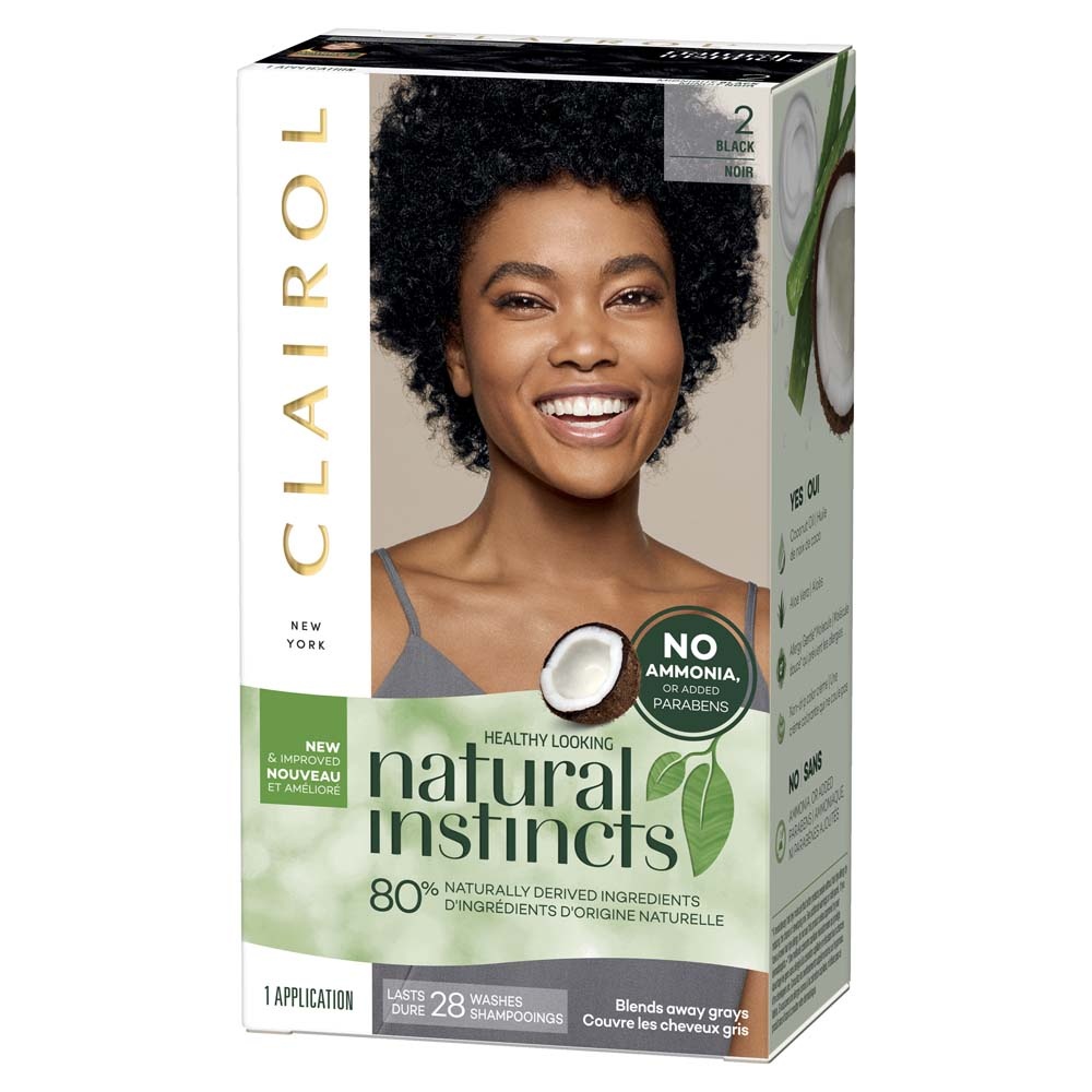 slide 1 of 1, Clairol Natural Instincts Non-Permanent Hair Color, Black Shade 2, 1 ct