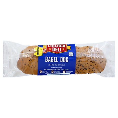 slide 1 of 1, Chicago Deli Beef Bagel Dog, 4.7 oz