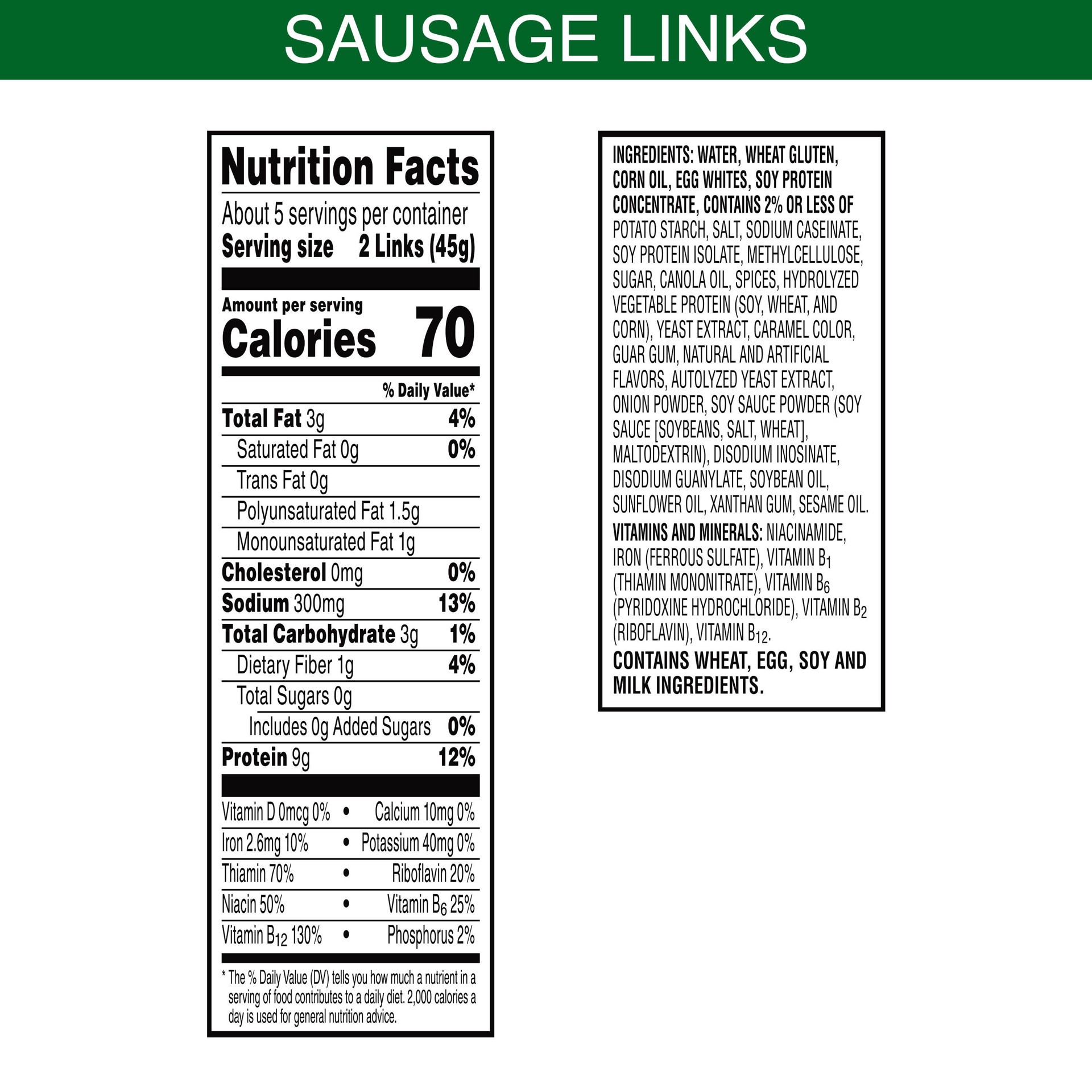 slide 4 of 5, MorningStar Farms Veggie Breakfast Meatless Sausage Links, Original, 8 oz, Frozen, 8 oz