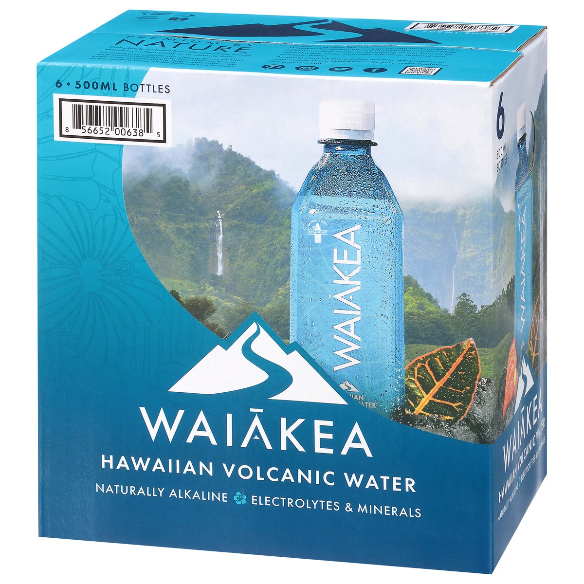 slide 4 of 4, Waiākea Hawaiian Volcanic Water 6 - 500 ml Bottles, 6 ct