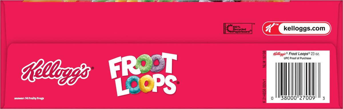 slide 3 of 12, Froot Loops Kellogg's Froot Loops Breakfast Cereal Original, Kids Cereal, 23 oz, 23 oz