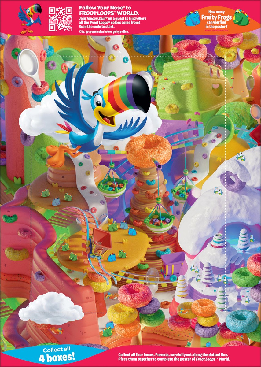 slide 10 of 12, Froot Loops Kellogg's Froot Loops Breakfast Cereal Original, Kids Cereal, 23 oz, 23 oz