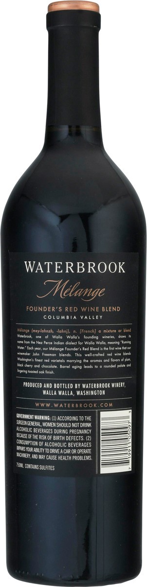 slide 5 of 9, Waterbrook Winery Columbia Valley Founder's Red Blend Melange 750 ml, 750 ml