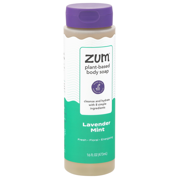 slide 1 of 1, Zum Plant-Based Lavender Mint Body Soap 16 fl oz, 16 fl oz