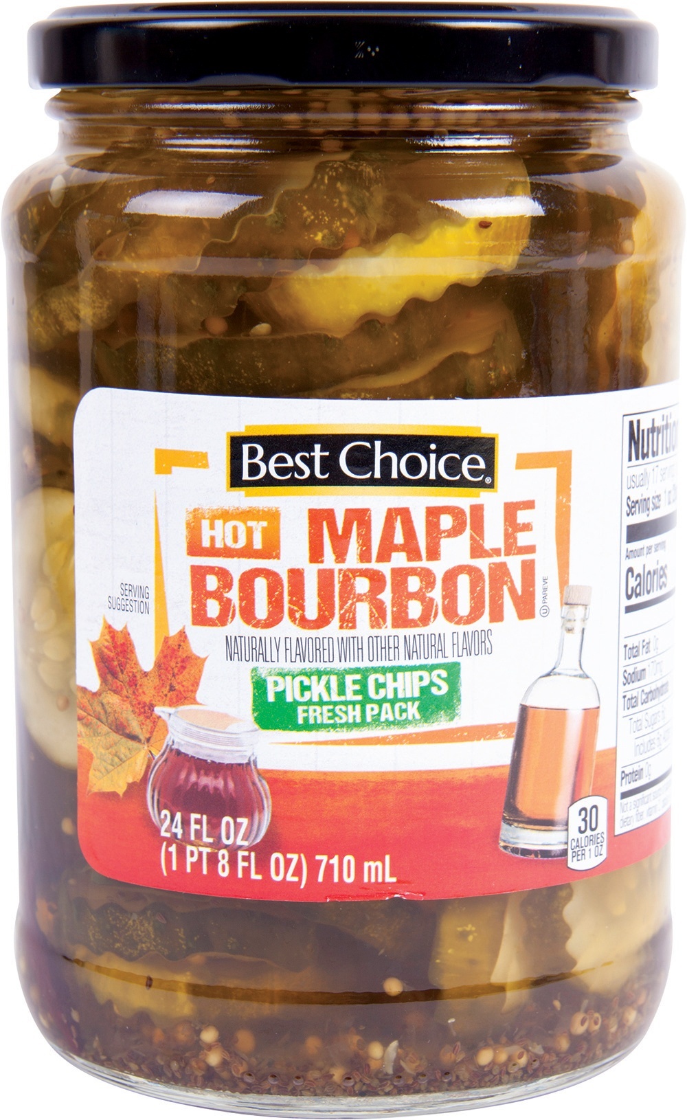 slide 1 of 1, Best Choice Maple Bourbon Pickle Chips, 24 oz