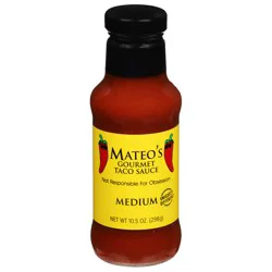 Mateo's Medium Gourmet Taco Sauce 10.5 oz