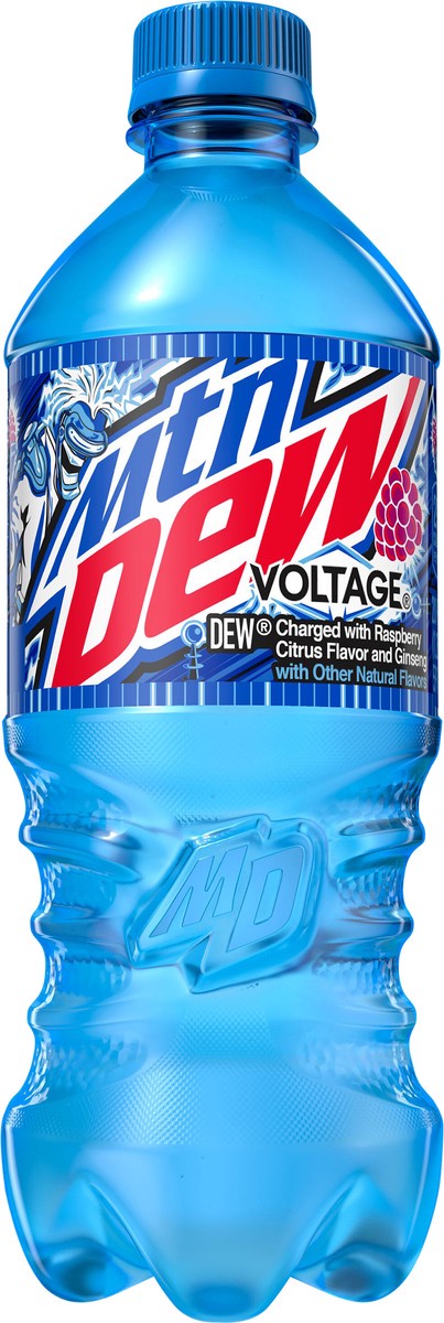 slide 2 of 4, Mountain Dew Voltage Dew Soda Charged With Raspberry Citrus And Ginseng Flavor 20 Fl Oz, 20 fl oz