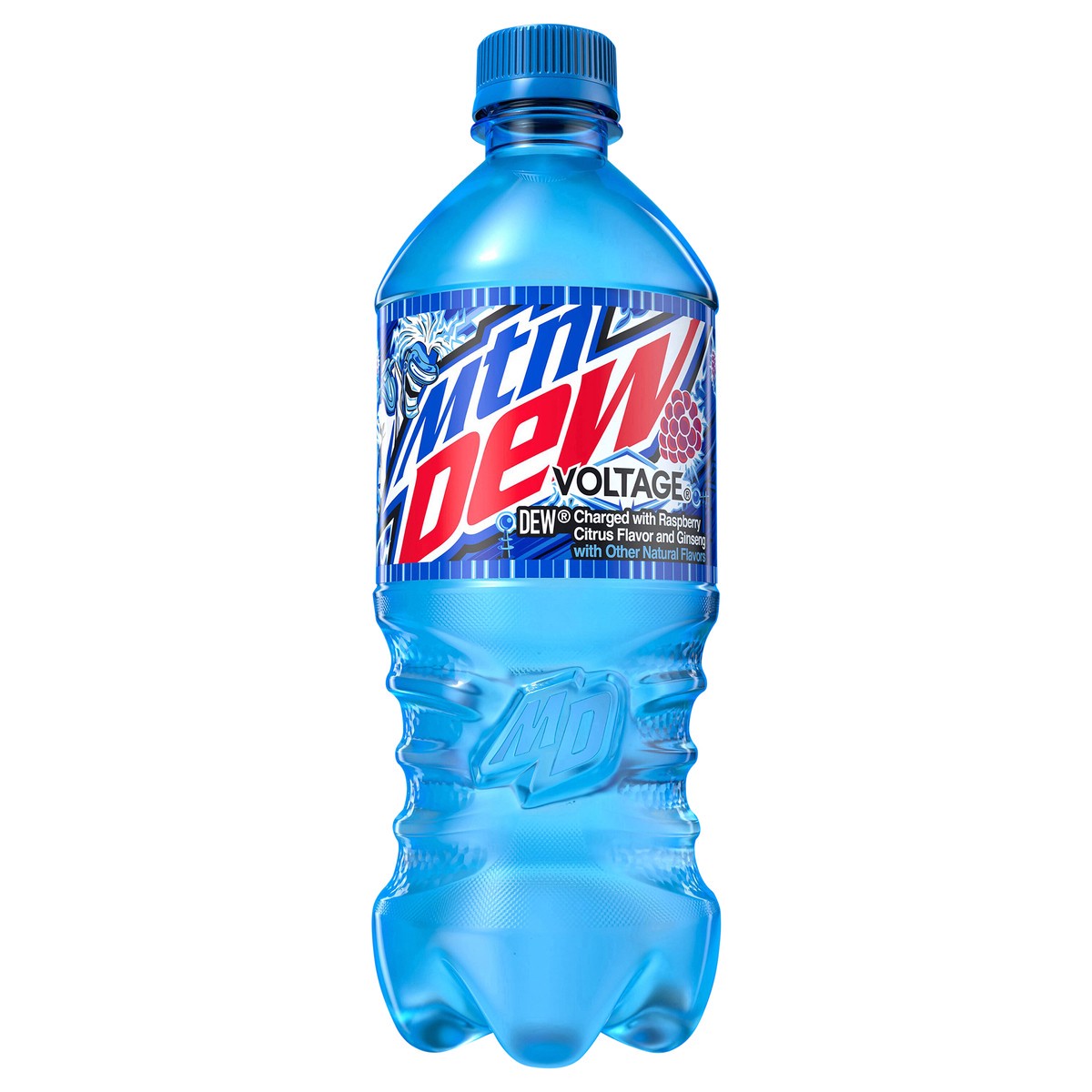 slide 1 of 4, Mountain Dew Voltage DEW Charged With Raspberry Citrus And Ginseng 20 Fl Oz, 20 fl oz